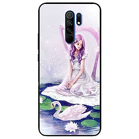Ốp lưng dành cho Xiaomi Redmi 9 mẫu Cô Gái Và Thiên Nga