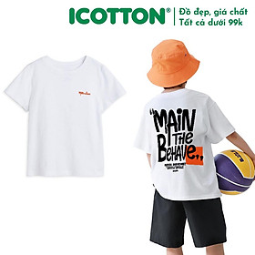 Áo thun bé trai Icotton hoạ tiết main the behave BT221