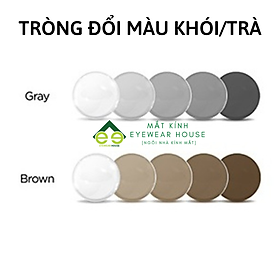 Tròng kính chống đổi màu khói, chống chói, chống UV Hàn Quốc