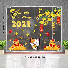 DECAL TRANG TRÍ TẾT 2023 COMBO SỐ 41