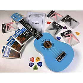 Đàn ukulele soprano màu 100% gỗ giá rẻ