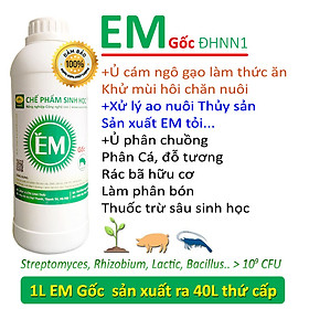 Mua Chế phẩm EM gốc đậm đặc. Chứa hàng tỷ vi sinh vật có lợi. Ủ rác bã hữu cơ làm phân bón. Xử lý hôi chăn nuôi. Làm trong sạch nước ao hồ nuôi cá tôm