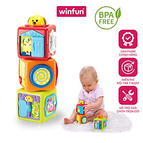 Hộp đồ chơi xếp hình thú cưng Winfun 0613 - đồ chơi phát triển tư duy logic và hình ảnh cho bé