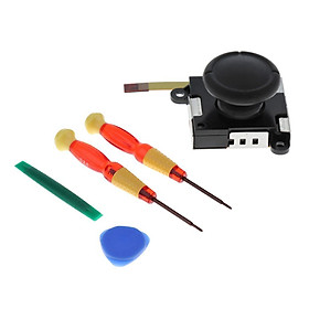 3Pcs Replacement Joystick 3D Analog Thumb Stick for Nintendo Switch Joy-con Controller & Cross PH00 Y-tip Tri-wing Screwdriver Set Tools Kit