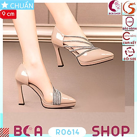 Giày cao gót nữ 9p RO614 ROSATA tại BCASHOP mũi nhọn tôn chân, tôn dáng và siêu sang, thời trang và đẳng cấp