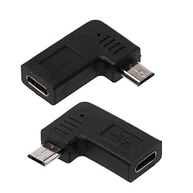 90 Degree Micro USB Male To Type C Female Adapter For ,