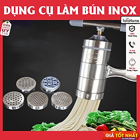 Mua Dụng Cụ Làm Bún Inox 5 Lưỡi Cắt - Máy Làm Bún Tươi Mỳ Sợi Chân Châu Inox 5 Đầu Tiện Dụng