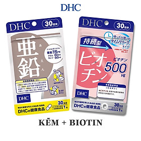 Combo Ngừa Rụng Tóc DHC Nhật Bản 30 Ngày (Kẽm & Biotin)