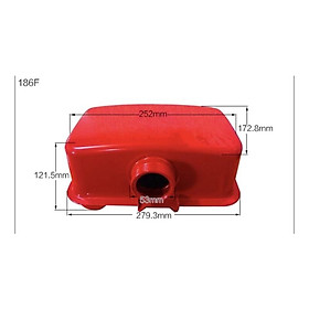 Bình dầu diesel động cơ máy cày, máy phat dien 170 173F, 178F, 186-188F