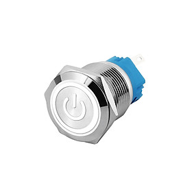 Mua Nút nhấn Self-Lock 19mm   Công tắc nhấn tự khóa Kim loại có LED (3-6V  12-24V  110-220V) không thấm nước