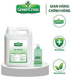 GEL RỬA TAY KHÁNG KHUẨN GREEN CROSS - CAN 5L Tặng thêm 1 Chai 500ml cùng loại