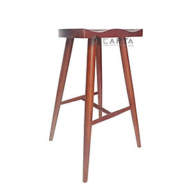 Mua Ghế gỗ quầy bar màu walnut CB Nemo-75W Nội thất Capta Ghế lễ tân cao 75cm gỗ cao su sơn màu walnut chân cố định
