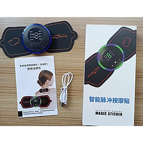 Máy massage cầm tay mini - Súng massage cầm tay đấm lưng mát xa trị liệu cổ vai gáy 4 đầu 6 chế độ, hàng tốt.