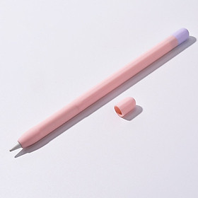Bao Silicon Cao Cấp Kiểu Dáng Bút Chì Bảo Vệ Cho Bút Apple Pencil 2 Kai.N Kèm Nắp Đậy Hàng Chính Hãng - Màu hồng