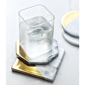 Mua Bộ 4 miếng lót ly đá Marble Cup Mat Luxury Phong cách Quý Tộc Emily