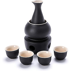 Bộ 7 Chi Tiết Uống Sake Hâm Nóng Tại Bàn Yumi-Zen Ceramics Cao Cấp - Riki Shop