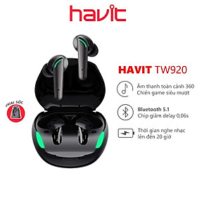 Mua Tai Nghe Gaming True Wireless Earbud HAVIT TW920 Âm Thanh Toàn Cảnh 360 Độ  Delay Siêu Thấp 0 06s Bluetooth 5.1 - Hàng Chính Hãng