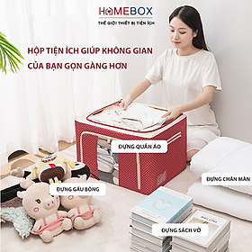 Mua Túi Vải Đựng Quần Áo  Chăn Màn - Hộp Vải Đựng Đồ Khung Thép Chịu Lực Cao Cấp - Chính Hãng JYooHome