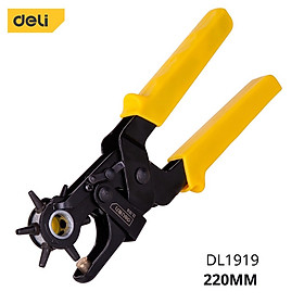 Kìm Bấm Lỗ 9 Inch Deli Tools Màu Đen Cao Cấp - Kích Thước Lỗ Bấm Đa Dạng Phù Hợp Với Nhiều Nhu Cầu Khác Nhau - DL1919