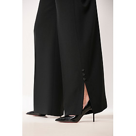 Set áo blazer croptop & quần suông ống loe AVERY thiết kế cao cấp WHITE CHIC