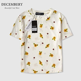 Áo Croptop Decembery Hoạ Tiết Hoa