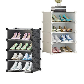 Mua Tủ giày nhựa dẻo lắp ghép 4 ô (45cmx75cmx35cm) sang trọng