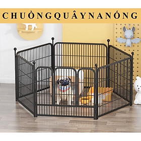 [MỚI VỀ] Hàng Rào Quây Cho Chó 100*120cm Nan Ống Sơn Tĩnh Điện Size Đại 6 Tấm Ghép