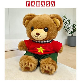 Móc Khóa Thú Bông Gấu Quốc Kỳ 15 cm - ZooZoo 1512026 - Màu Nâu