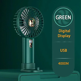 Mua Quạt mini để bàn  quạt tích điện  quạt cầm tay du lịch 5 tốc độ có màn hình led hiển thị pin  kèm dây sạc usb  thời gian chạy lên tới 6-8 giờ - hàng chính hãng