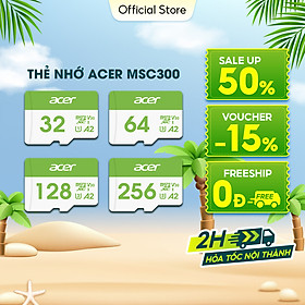 Mua Thẻ nhớ Acer MicroSD Card MSC300 4K UHS-I tốc độ đọc/ghi lên đến 160/120MB/s - Hàng chính hãng bảo hành 5 năm | Thẻ nhớ camera chuyên nghiệp 64GB |128GB | 256GB