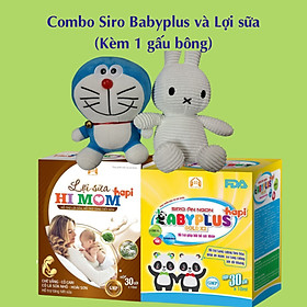 COMBO LỢI SỮA CHO MẸ GỒM 1 SIRO ĂN NGON VÀ 1 LỢI SỮA- cốm lợi sữa ( kèm 1 gấu bông)