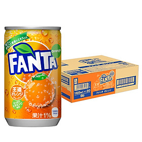 1 thùng 30 lon Nước giải khát có ga Fanta vị cam 160mL