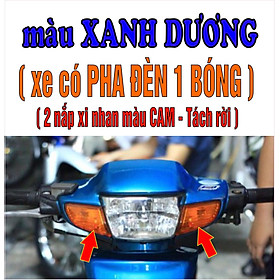 [TẶNG TEM] Bộ vỏ nhựa màu XANH DƯƠNG cho xe Wave 110 - Wave Thái - Wave Zx đời 1997 đến 2006 -TKB-539(8025)