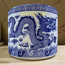 Mua Bát nhang lư hương thờ cúng đôi rồng phun ngọc sứ Bát tràng cao 25cm