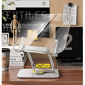 Mua Giá đỡ kê đọc sách  đọc kinh để bàn tiện lợi xoay 360 độ từ hợp kim nhôm và mika R08  R09