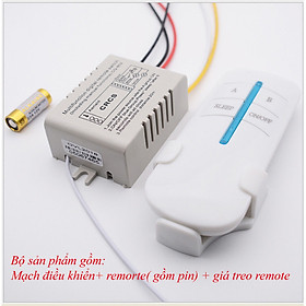 Mua Công tắc điều khiển từ xa RF 2 cổng (2 kênh) bật tắt 2 đèn hoặc 2 hệ thống đèn