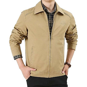 Men's Business Casual Jacket Simple Loose Cotton Plus Size Coat