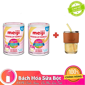 Combo 2 lon Sữa Bột Meiji Nhập Khẩu Số 1-3 (800g) + Ly thủy tinh