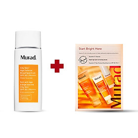 Kem chống nắng khoáng chất Murad City Skin Age Defense Broad Spectrum SPF 50 50ml TẶNG Set tan nám Start Bright Here
