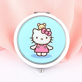 Gương gập tròn Hello Kitty đứng