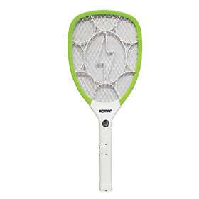 Vợt diệt muỗi cao cấp Roman HMB9007 tích hợp đèn LED an toàn, tiện lợi + Lớp bảo vệ an toàn tránh rò rỉ điện + Thời gian sử dụng dài