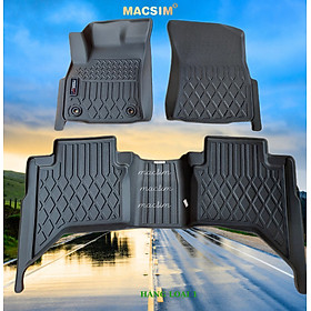 Thảm lót sàn xe ô tô Toyota Hilux 2015-2021 Nhãn hiệu Macsim chất liệu nhựa TPE cao cấp màu đen