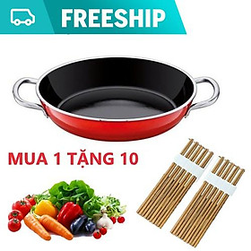 Mua CHẢO CHỐNG DÍNH 22CM TẶNG BỘ 10 ĐŨA GỖ CHỐNG MỐC