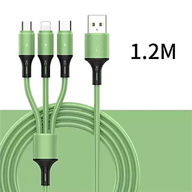 Mua Cáp USB 3 đầu trong 1 Bộ sạc nhanh cho Android Type C micro usb lightning ios - miếng lót chuột
