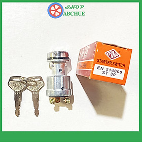 Ổ khóa ô tô máy công trình 3 chân, khóa khởi động đề nổ loại đẹp