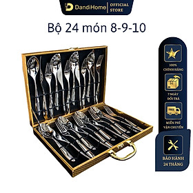 Bộ dụng cụ bàn ăn dao thìa nĩa Inox 304 DandiHome cao cấp