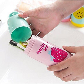 Combo 2 Hộp Đựng Bàn Chải Kem Đánh Răng tặng 1 bút hình viên thuốc (giao màu ngẫu nhiên)