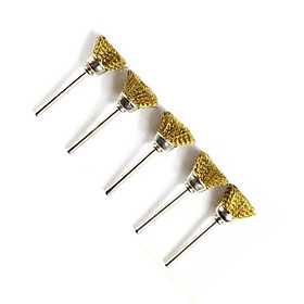 Hình ảnh Bộ 5 Chổi Đánh Gỉ Trục 3mm Sợi Đồng (Chổi Xòe)