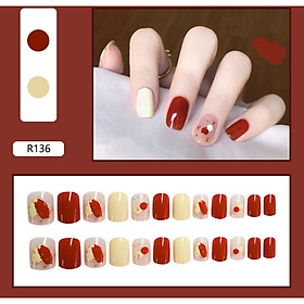 Bộ 24 móng tay giả nail thơi trang như hình (R-136)