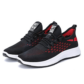 Giày Thể Thao Nam Màu Đen, Sneaker Nam Màu Đen,  Đế Êm, Nhẹ Thoáng Khí S362 - 39